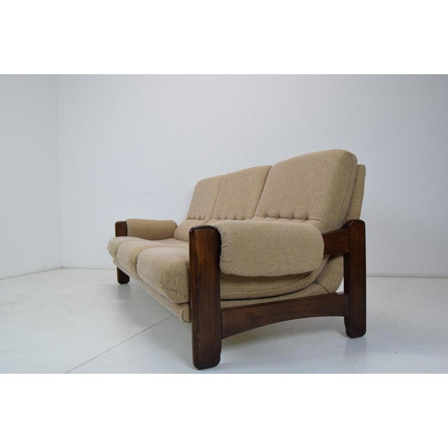 Beige Mid-Century Three Seat Sofa, 1970s For Sale - Image 8 of 18