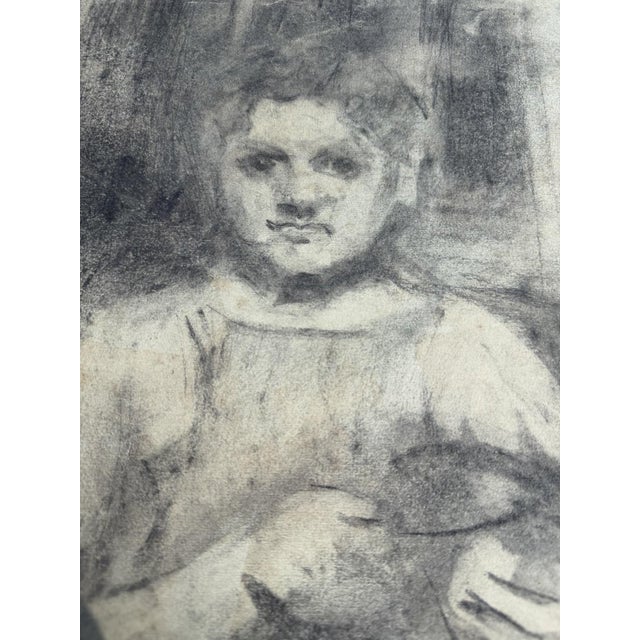 Heinrich Pforr, Siblings, 1903, Charcoal on Paper For Sale - Image 10 of 13
