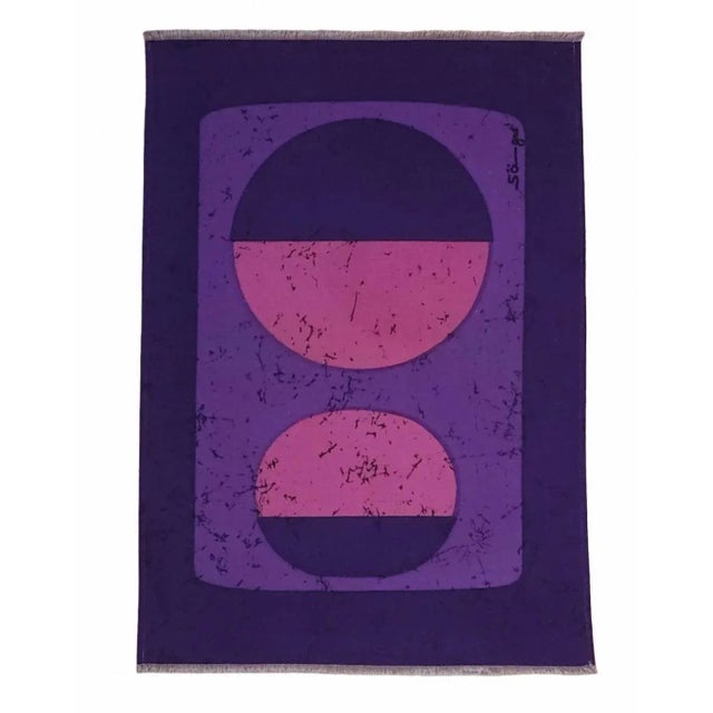 1970s Mid-Century German Pop Art Screen-Printed Wall Hanging by Traute Sänger, 1970s For Sale - Image 5 of 5