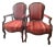 Mid 19th Century Set of 2 Beautiful Antique French Louis Philippe Reupholstered Armchairs For Sale