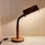 Metal Vintage Adjustable Desk Lamp with Pine and Brown Metal Frame, 1970s For Sale - Image 7 of 7