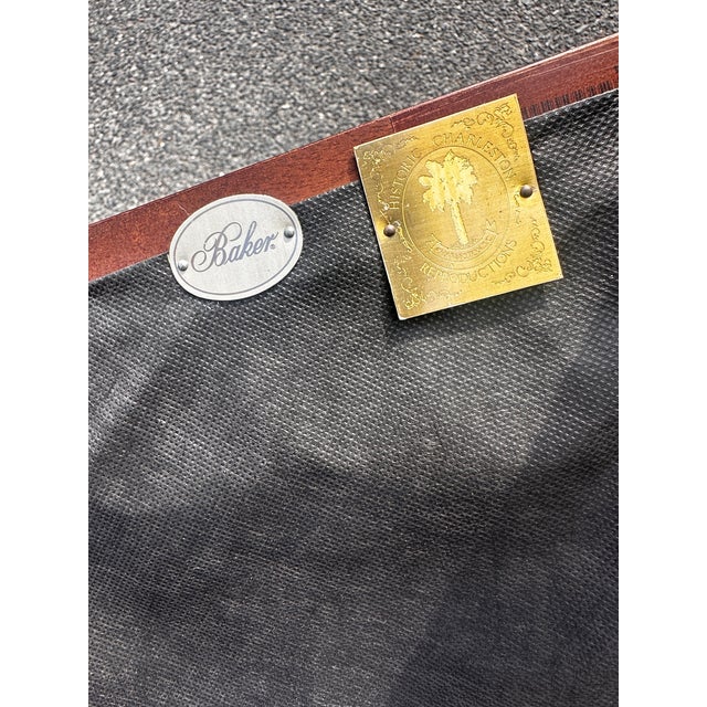 American Baker Furniture Historic Charleston Sheild Back Mahogany Dining Chairs Suite of 8 For Sale - Image 3 of 12