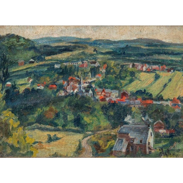 Painting dimensions: 24 x 33 cm Frame dimensions: 33.5 x 42.5 cm Painting in excellent condition Original giltwood frame,...