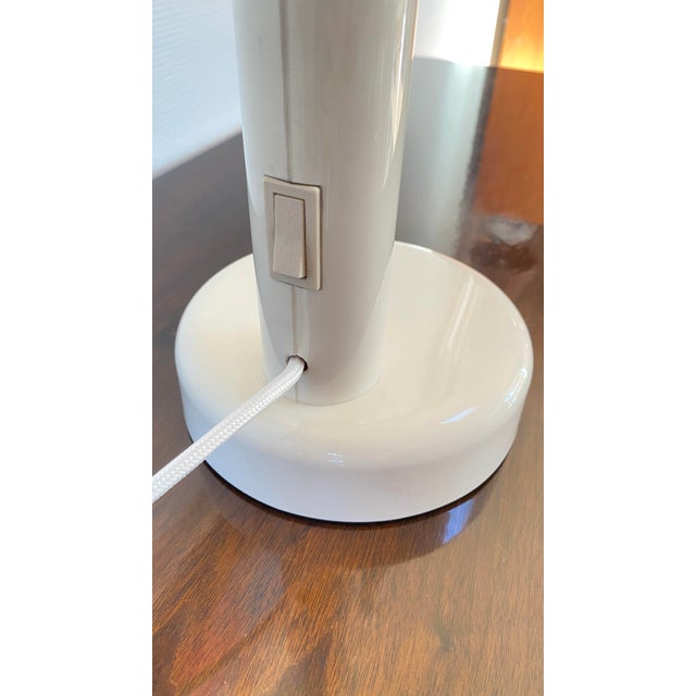 Anders Pehrson White Tube Desk Lamp by Anders Pehrson for Atelje Lyktan, 1970s For Sale - Image 4 of 17