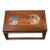 African Rosewood Low Table With Dragon & Phoenix Inlay | Chinoiserie Display Stand For Sale