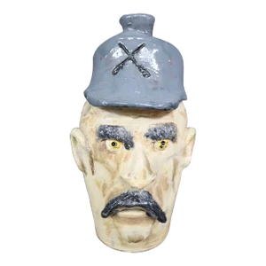 Whimsical Terra-Cotta Face Jug