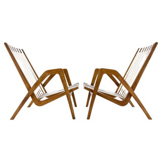 Set of Oak Armchairs by Jan Vaněk, Czechoslovakia, 1970s For Sale