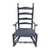 19Thc Early Original Black Painted Ladder Back Rocking Chair For Sale