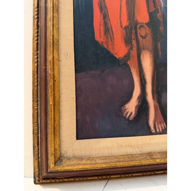 Original 1966 Figurative Dancer Oil Painting After Moses Soyer, Signed Molly Conviser For Sale - Image 4 of 7