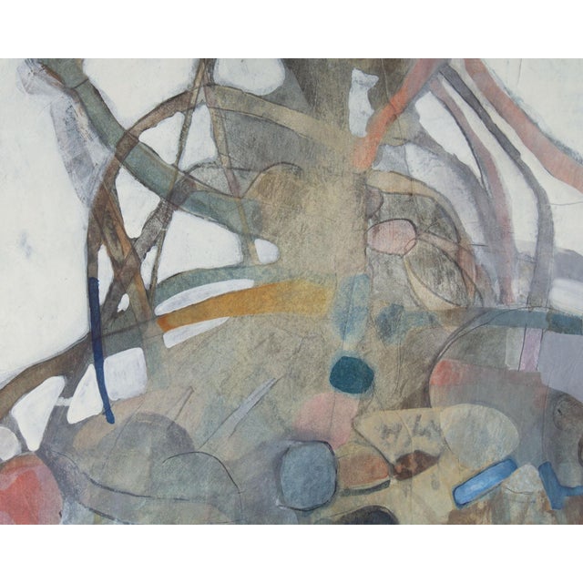 Contemporary Watercolor and Gouache Abstract Painting Signed by Walter Sorge For Sale - Image 3 of 10