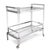 Contemporary Stainless Steel and Acrylic Bar Cart For Sale - Image 3 of 6