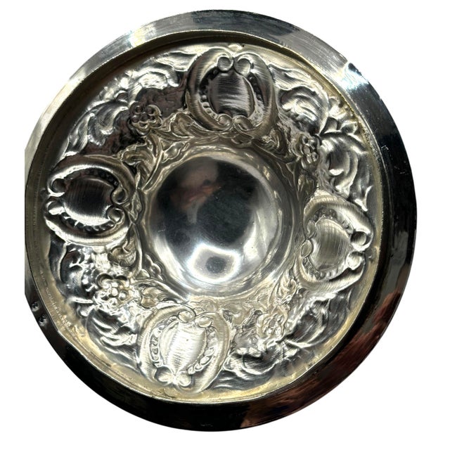 Silver Antique Silver-Plated Footed Biscuit Barrel For Sale - Image 8 of 12
