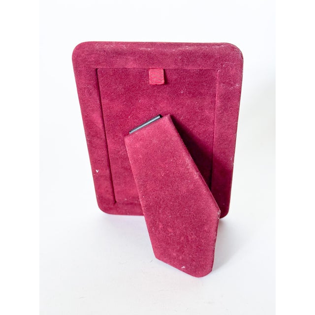 1980s Vintage Sterling Silver Repoussé Picture Frame, Velvet Back For Sale - Image 5 of 9