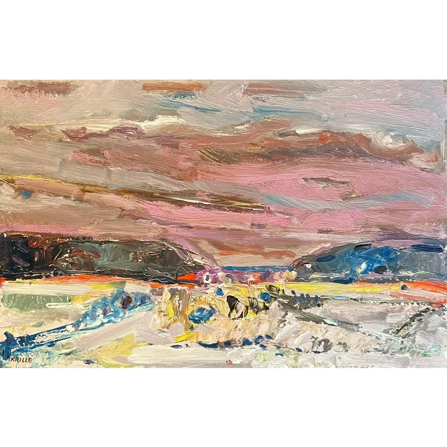 Jean Krille, Landscape 138, Oil on Masonite For Sale - Image 10 of 10