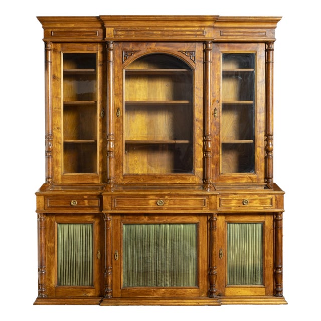 Antique Portuguese Bookcase in Mahogany, 1800s For Sale