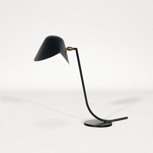 Mid-Century Modern Black Antony Table Lamp by Serge Mouille For Sale - Image 3 of 9