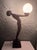 Late 20th Century Large Art Deco Revival Figural Nude Table Lamp Inspired by Max Le Verrier Clarté – 29.5” For Sale - Image 11 of 11