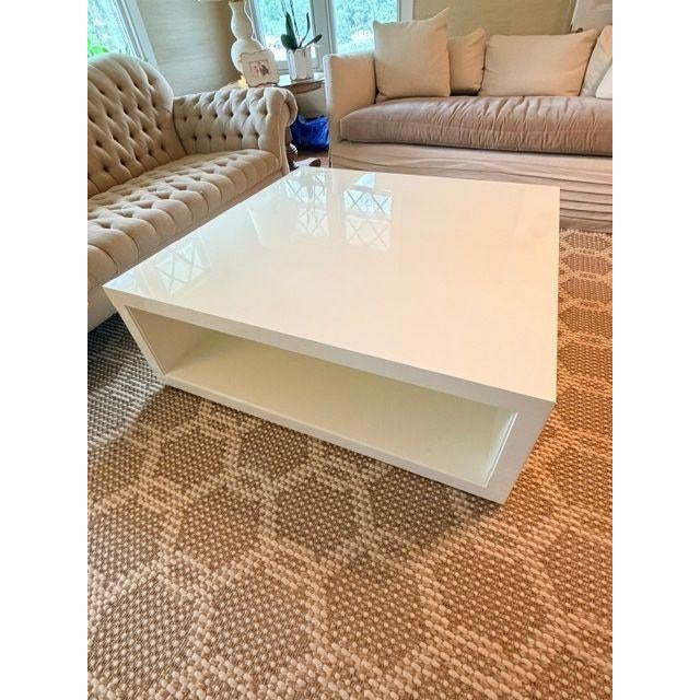 48” x 48” Square 17” Height Effortlessly Coastal! This Serena & Lily table is a substantial piece in beautiful condition....