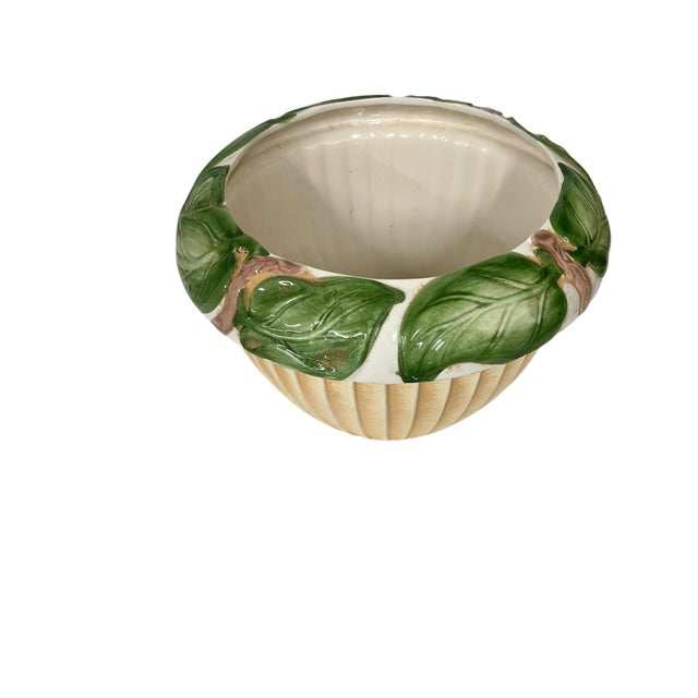 Vintage rare pattern Jay Willfred for Andrea by Sadek philodendron leaf planter. Made in Portugal. Measures 12” diameter x...