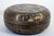 Large Chinese Export Round Black Lacquered Gilt Painted Covered Box 1950s For Sale In Palm Springs - Image 6 of 9