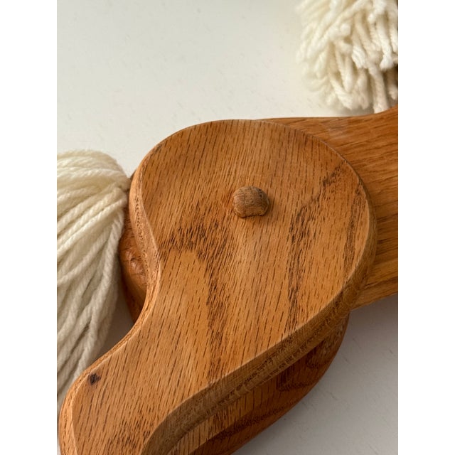 Vintage Wood Toy Rocking Horse Yarn Mane For Sale - Image 4 of 9