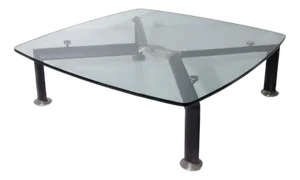 Square Table in Steel and Glass by Osvaldo Borsani for Tecno, 1960s