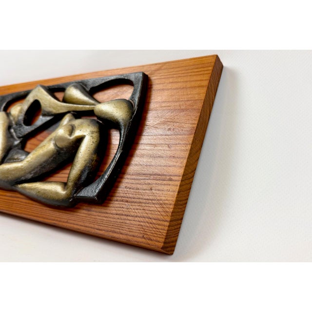 Mid-Century Czech Wall Relief in Aluminium, 1950s For Sale - Image 4 of 8