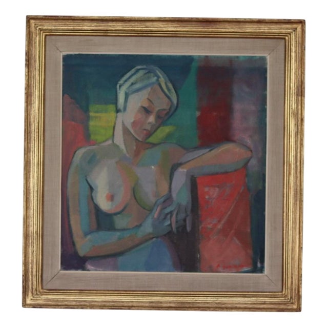 Margareta Wallin, Model, 1960s, Oil on Panel, Framed For Sale