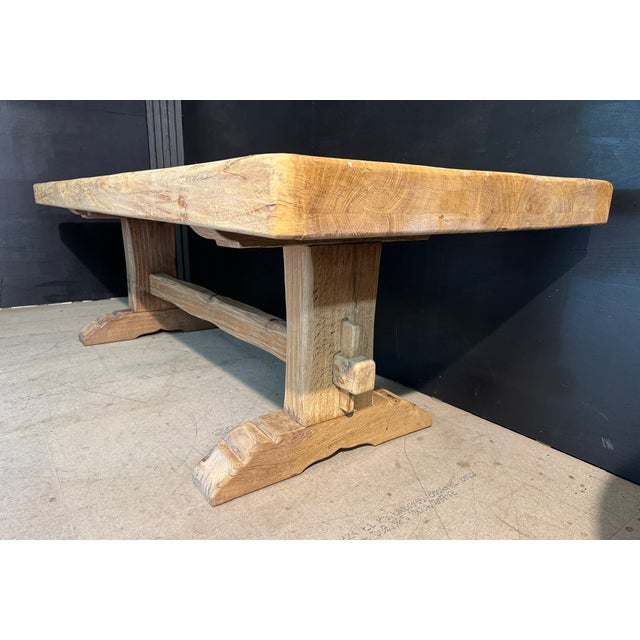 Large French Farmhouse Dining Table in Oak, 1920 For Sale - Image 9 of 16