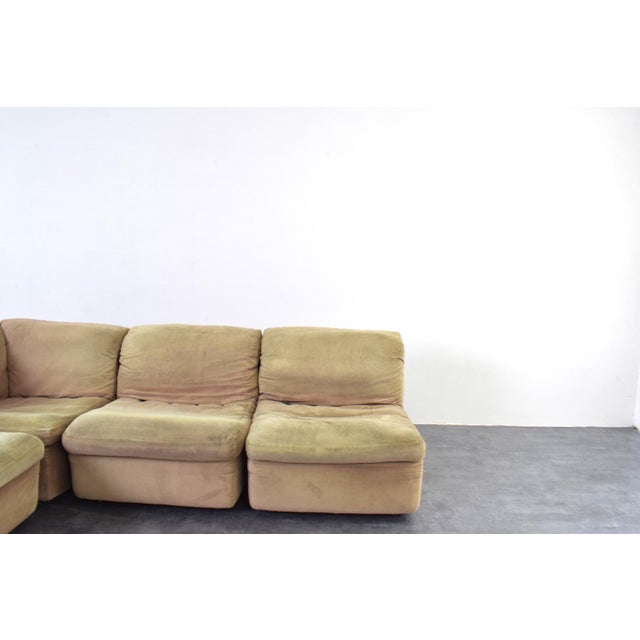 1970s Mid-Century Modern Modular Corner Sofa from Rolf Benz, 1970s, Set of 4 For Sale - Image 5 of 14