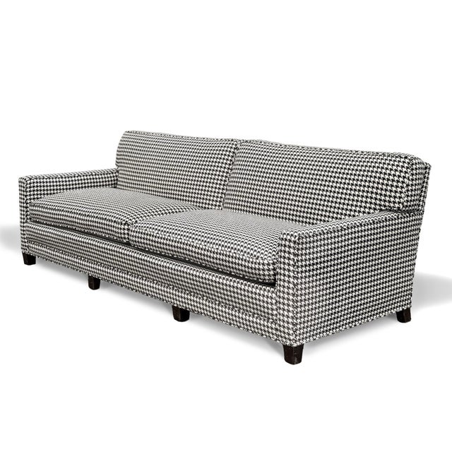 1950s Sofa with Houndstooth Upholstery For Sale - Image 4 of 10