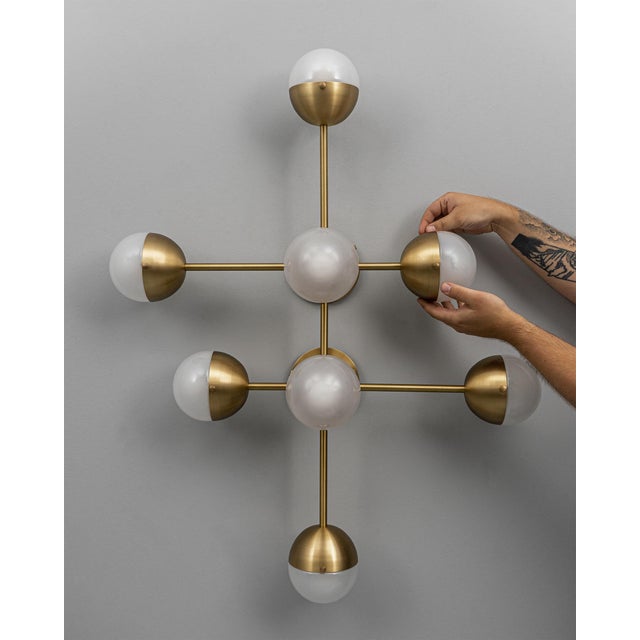 Metal Molecule 8 Flush Mount For Sale - Image 7 of 12