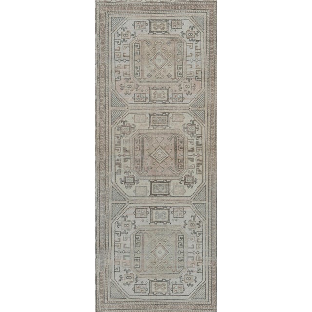 Gray Vintage Turkish Oushak Area Rug 2' X 6' For Sale - Image 8 of 8