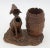 Circa 1880 German Black Forest Carved Dog Smoker's Table Standish For Sale - Image 4 of 7