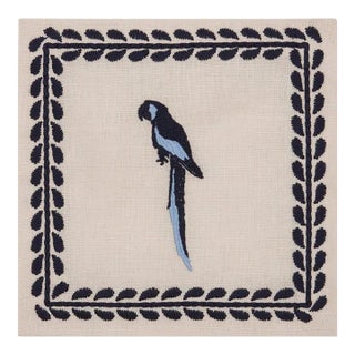 Johanna Ortiz Deep Navy Caica Cocktail Napkin, Set of 4 For Sale