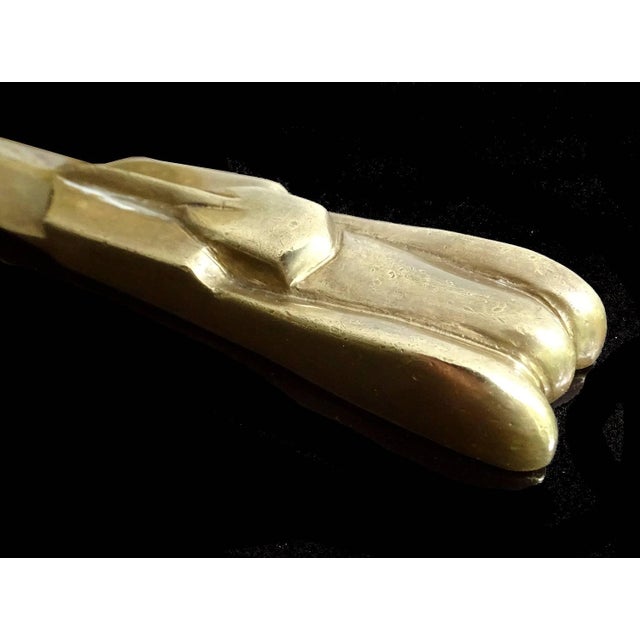 French Art Deco Race Car Shaped Letter Opener in Bronze, 1930s For Sale - Image 6 of 11