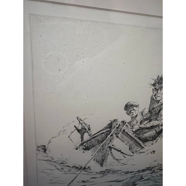 George Gale Signed Original Maritime Etching “Haul Line” Framed, Circa 1930s For Sale In Providence - Image 6 of 9