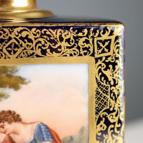 Porcelain Bottle with Paintings of Mythological Scenes For Sale - Image 5 of 13