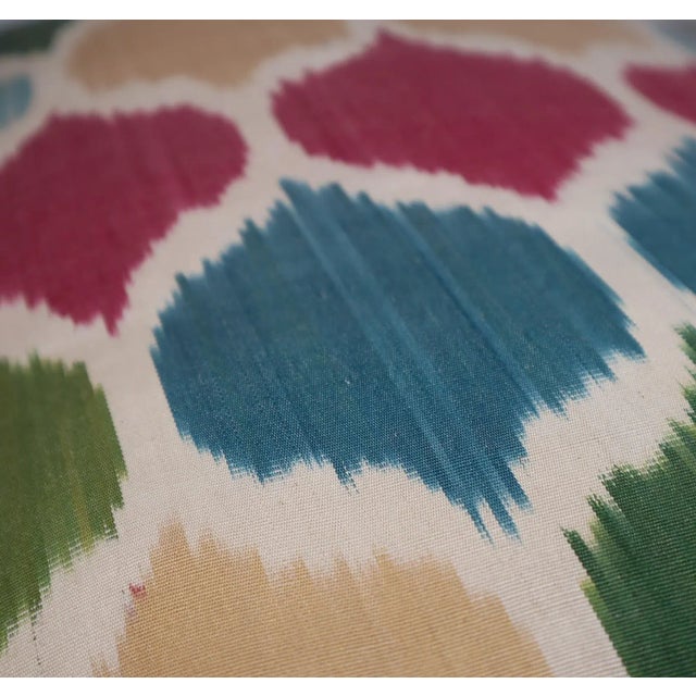 Contemporary Multi Color Handmade Silk Throw Pillow & Down Insert For Sale In San Francisco - Image 6 of 11