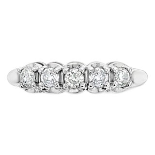 Diamond Wedding Band .44cttw 14k White Gold, Size 9 For Sale