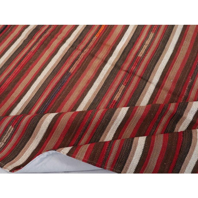 Textile Galerie Shabab Collection Mid-20th Century Handmade Turkish Flatweave Kilim Square Area Rug For Sale - Image 7 of 8