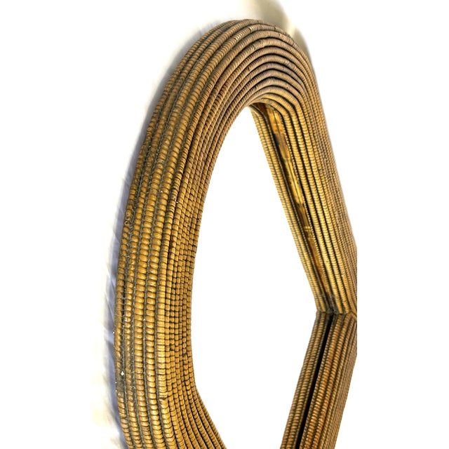 Mid-Century Modern Vintage Wood Classics Coastal Style Arched Top Wall Mirror For Sale - Image 3 of 11