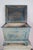 Cerulean 19th Century English Antique Painted Wine Cooler, Wood & Metal For Sale - Image 8 of 9
