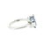 Contemporary Mid-Century Platinum 5 Carat Pastel Blue Sapphire Bar Set Ring, Size 4.75 For Sale - Image 3 of 4
