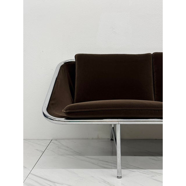 Rare George Nelson for Herman Miller Sling Sofa, Model 6832 in Rohleder Velvet For Sale - Image 9 of 11