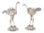 Mid-Century Silvered Ostrich Sculptures Constructed with Ostrich Eggs - A Pair For Sale