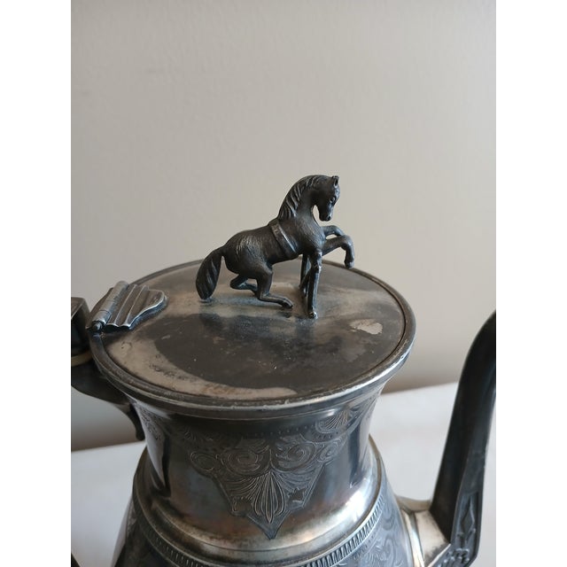 Late 19th Century Webster Silver Plate Coffee/Tea Service With Horse Finials - 7 pcs For Sale - Image 10 of 18