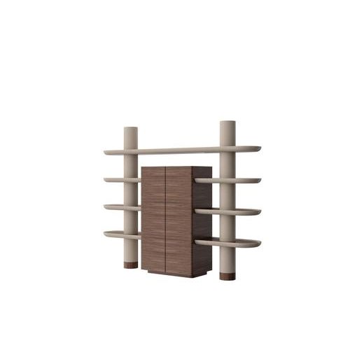 Contemporary Walnut Modular Bookcase by Ultramobili For Sale - Image 3 of 7