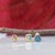 2020s Aquamarine Stud Earrings, 14k Solid Gold, 5mm Trillion Cut March Birthstone, Pair For Sale - Image 5 of 7