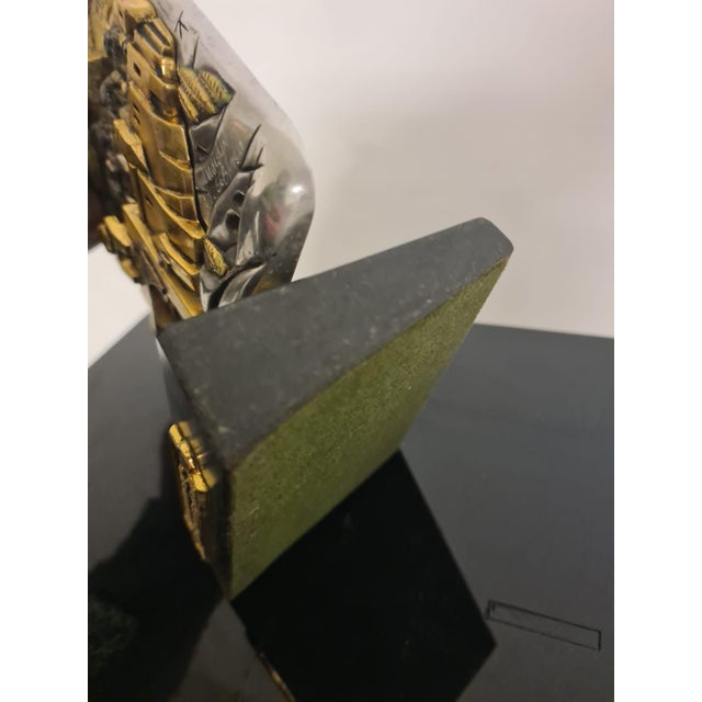 Frank Meisler, Low Relief Sculpture, 1980s, Metal & Marble For Sale - Image 16 of 17